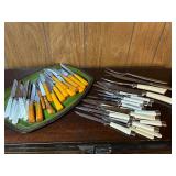 Vintage Bakelite‑Handled Knives - Mixed Butter & Table