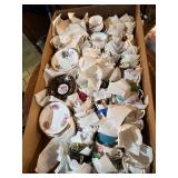 Assorted Tea Cups & Saucers in Long Storage Box (As Found)