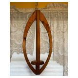 MCM Hanging Wooden Plant Holder with Suspended Platform