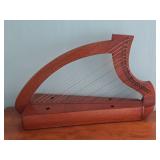 Handcrafted Wooden Celtic Lyre Harp by Bruce Grant