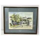 Helga Jaques Watercolor Street Scene, Poulsbo, Washington