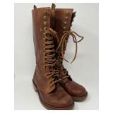Dr. Martens Women’s Brown Leather Lace‑Up Boots – Size 8