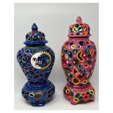 Handcrafted Mexican Ceramic Jars – Colorful Folk Art