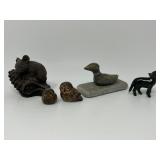 Miniature Stone Animal Sculptures – Mixed Materials & Origins