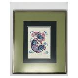 Vintage Serigraph Print- Homeward Bound Salmon