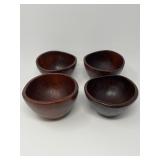 Mid‑Century Hand‑Carved Teak Bowl Set – Organic Modern Forms