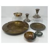 Mixed Materials Collection: Brass, Silverplate & Stone
