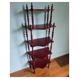 Vintage Wooden Étagère with Spindle Supports