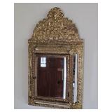 Pressed Brass Mirror & Brush Vanity Set – Floral & Sailboat Designs