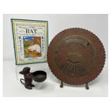 Perpetual Calendar with Rat Figurine and Chinese Horoscope Book
