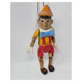 Vintage Hand‑Carved Wooden Marionette Pinocchio Puppet
