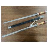 Pair of Chinese‑Style Straight Swords with Scabbard
