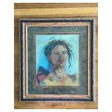Framed Portrait Print in Ornate Wood Frame