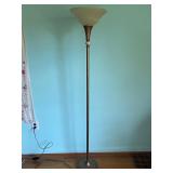 Floor Lamp with Frosted Glass Uplight Shade