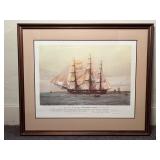 Framed Maritime Print – “44‑Gun Frigate Constitution (Old Ironsides)”