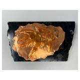 Copper Fish Relief Wall Hanging on Slate