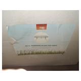 (2) 66" tempered glass top patio tables- NIB