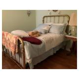 OLD BRASS BED, NICE MATTRESS