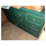 Green 16 drawer chest