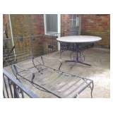 Metal patio set