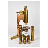Solid Brass Antique Microscope
