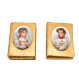 Miniature porcelain portrait paintings