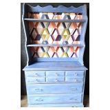 BEAUTIFUL SHABBY PAINTED MAPLE HUTCH