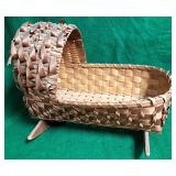 ANTIQUE BABY BASKET CRADLE 