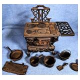 ANTIQUE CRESENT CAST IRON STOVE MINI