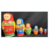 PAINTED RUSSIAN NESTING DOLLS