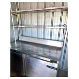 CONTINENTAL STAINLESS 2 DOOR REFRIGERATOR W SHELF TOP 