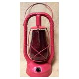 DIETZ LANTERN W CRANBERRY SHADE 