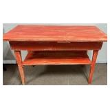 RED FARMHOUSE PLANK TABLE 