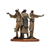 Marie Barbera "They Dance The Dance, They Chant The Chant" Large Native American Bronze Sculpture
