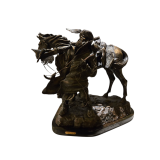 CW Adams "Beaver Country" Large Bronze Sculpture
