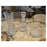 Waterford Crystal Decanter And Other Lead Crystal Pieces