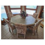 Unique Stone Dining Table And Chairs Set