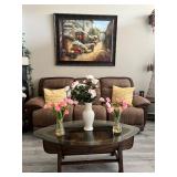 Wood boat coffee table 