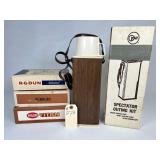 MCM OKAY Thermos kit and cigar boxes