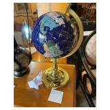Cobalt Globe with Stone Inlays