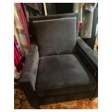 Velvet Nail Head Armchair