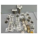 SILVER DOLLARS COINS AND QUARTERS