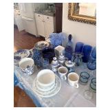 Blue dishes