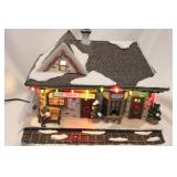 lighted village train station