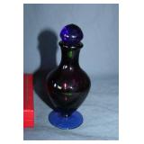 Cobalt Blue Perfume Bottle & Jewelry