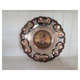 Vintage Egyptian brass plate