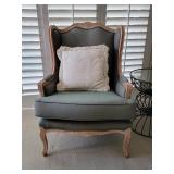 French inspired upholstered accent chairs