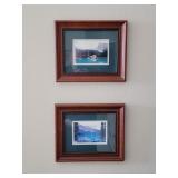 Framed landscape prints