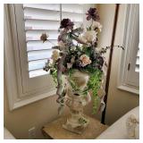 European style tall vase with flowers home decor