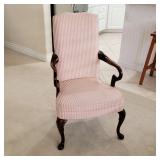 Queen Anne cherry wood accent chair